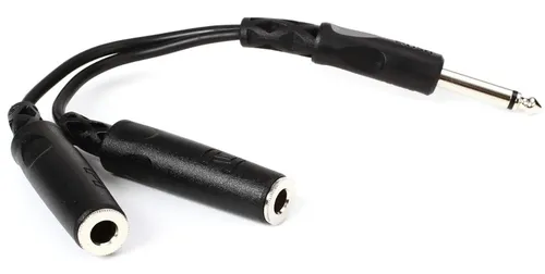 Hosa YPP-111 Y-Kabel 6,3mm Klinke Stecker auf 2x 6,3mm Klinke Buchse