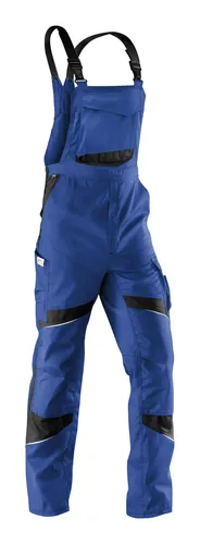 Kuebler ActiviQ Latzhose 3250 kornblumenblau/schwarz Größe 58 - Latzhose für Profis, ergonomischer Schnitt mit Bewegungszonen, CORDURA-Verstärkungen und vielen praktischen Taschen für optimale Funktionalität und Tragekomfort.