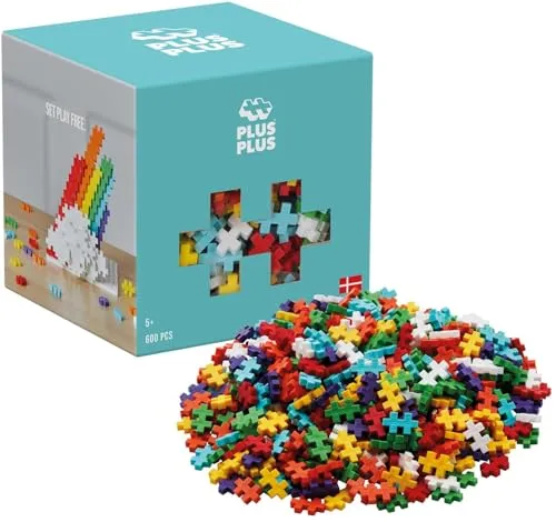 Plus-Plus Regenbogen (9603976) - Baukasten für kreatives Experimentieren, fördert die Feinmotorik und die Kreativität von Kindern durch endlose Baumöglichkeiten.
