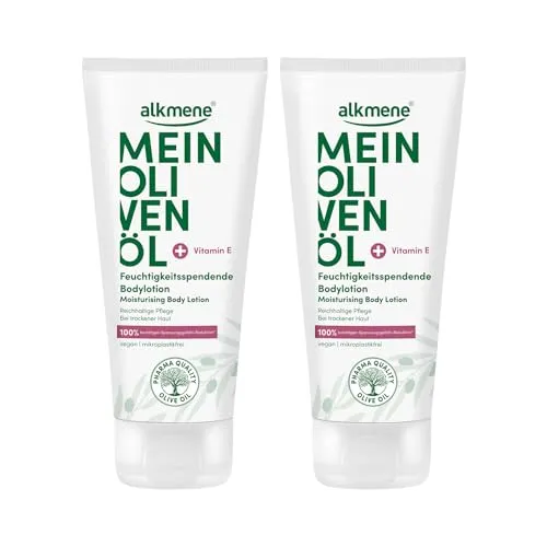 alkmene Bodylotion Bodylotion für trockene Haut 400 ml, Damen & Herren, Olivenöl, 2-tlg.