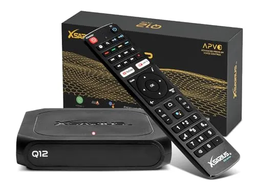 Xsarius Q12 Plus - 4K UHD Android 12 IP-Receiver mit Dual-WiFi - Media-Streaming-Clients mit schneller Gigabit-LAN-Verbindung und WiFi 6 für flüssiges Streaming. Ideal für 4K-UHD-Inhalte und Live-Events.
