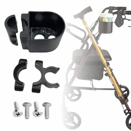 Rollator Walker Cane Holder, Verstellbare Krückenhalterung für Rollstühle, Rollatoren, Knieroller