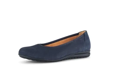 Gabor Damen Klassische Ballerinas - Elegante Flats für den Alltag - Damen-Ballerinas mit leichter Mehrweite (G) aus hochwertigem Rauleder und Glattleder, ideal für Komfort und Stil im Alltag.