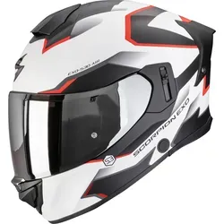 Scorpion Exo-530 Air Integralhelm – Sportlich, Weiß/Schwarz/Rot, 2XL (63/64) - Der Scorpion Exo-530 Air Integralhelm vereint sportliches Design, optimierte Belüftung und hohen Tragekomfort. Mit anpassbaren Wangenpolstern und hochwertiger Verarbeitung ist er ideal für jede Fahrt.
