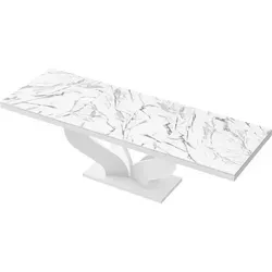 Design Esstisch Tisch HEB-222 Marmoroptik Marmor Natur in weiß von Design Impex