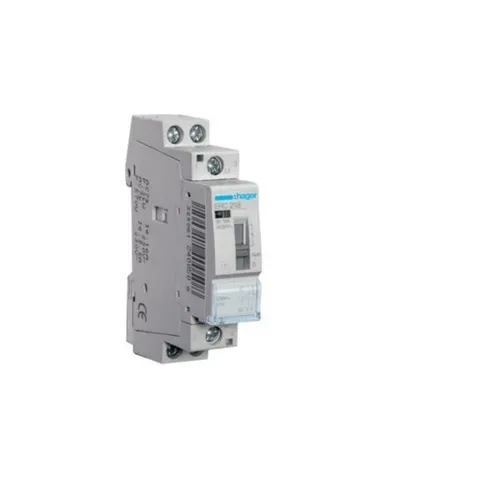 1St. Hager ERC218 Installationsrelais 16A 1S + 1Ö 230V - Impulssteuerung für Stromkreise bis 16A, mit Kontaktstellungsanzeige und Beschriftungsfeld
