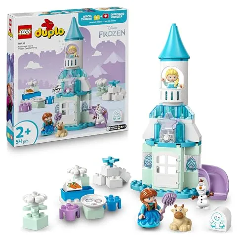 Annas und Elsas Party im Eispalast - Lego Set für kreative Kleinkinder, mit Elsa und Anna für fantasievolles Spielen in der zauberhaften Welt des Eispalastes.