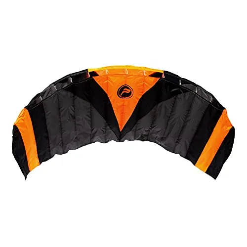 Matratzendrachen Paraflex 1.7 Quad schwarz Orange - Drachen & Windspiele, ideal für Einsteiger und bietet beeindruckende Flugstabilität bei leichtem Wind.