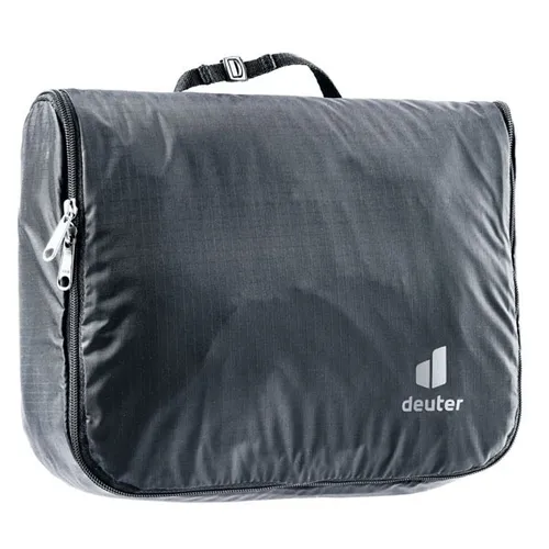 deuter Wash Center Lite II Kulturbeutel, Schwarz - Leichter Kulturbeutel (80 g) mit 3 L Fassungsvermögen, ideal für Reisen. Mit verstaubarem Haken, zwei Reißverschluss-Netztaschen und großem Hauptfach für optimale Organisation.