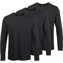 Langarmshirt MAN'S WORLD – 3er-Pack in Schwarz, Gr. 40/42 in schwarz von Man's World