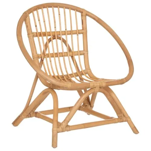 Atmosphera Kindersessel Léo - Rattan - Beige - Sessel fürs Kinderzimmer, stilvoller Rattansessel in Beige für gemütliche Leseecken und Spielbereiche