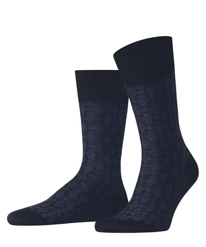 FALKE Herren Socken Artwork Tie M So Baumwolle gemustert 1 Paar, Blau Midnight 6366, 41-42