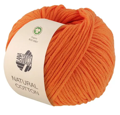 LANA GROSSA NATURAL COTTON Häkelwolle, 80 m (Bio-Baumwollgarn in Millefili-Zwirnung), 50 g