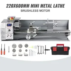 VEVOR Mini Drehbank 220x600mm - Metallbearbeitung mit der VEVOR Mini Drehbank 750 W, präzise und einfach zu bedienen. Ideal für Hobbyisten und Profis, mit variabler Geschwindigkeit und robustem Design.