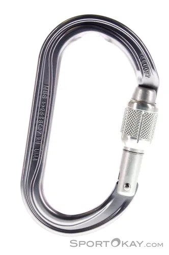 Petzl OK Screw-Lock Karabiner-Grau-One Size in silber von Petzl