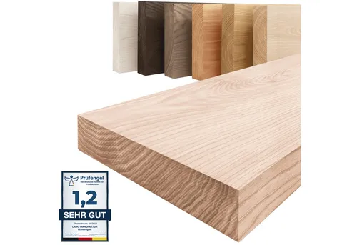 LAMO Manufaktur Wandregal Pure 40 cm – Massivholz, ohne Montage Set - Das LAMO Wandregal Pure aus hochwertigem Massivholz bietet stilvolle Aufbewahrung ohne Montageaufwand. Ideal für individuelle Wandgestaltungen und vielseitig einsetzbar in jedem Raum.