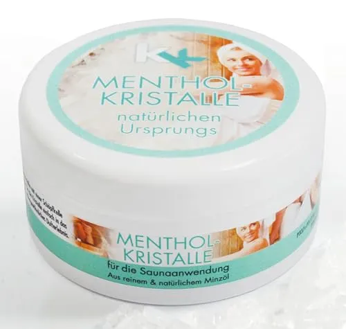 Mentholkristalle | Sauna Kristalle | Natürlichen Ursprungs | 50 g Dose
