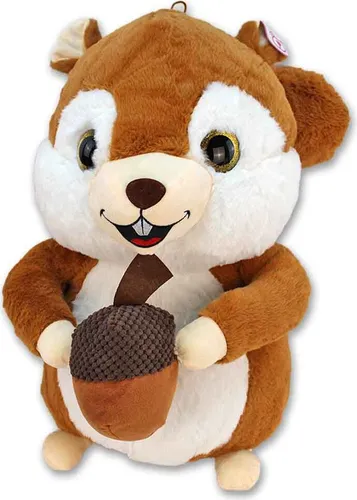 Eichhörnchen braun Kuscheltier mit Nuss von L & B