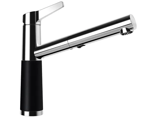 Schock Küchenarmatur SC-510 Puro – Hochdruck Armatur mit ausziehbarer Schlauch-Brause - Armaturen: Hochwertige Küchenarmatur mit schwenkbarem Auslauf, CRISTADUR Ummantelung und flexibler Installation für modernes Spülen.