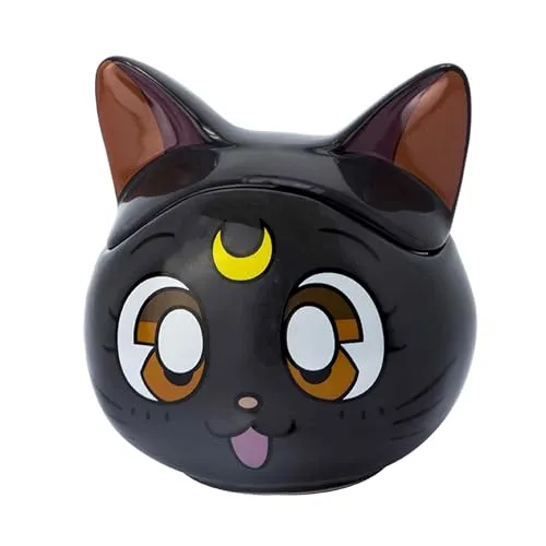 Sailor Moon Luna 3D Tasse, 1 Stück (1er Pack), Schwarz