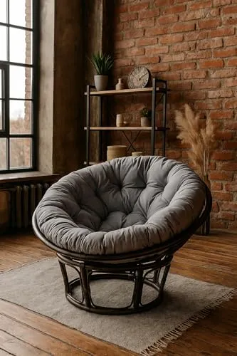 Papasansessel mit Kissen Dana in schwarz von möbel direkt online