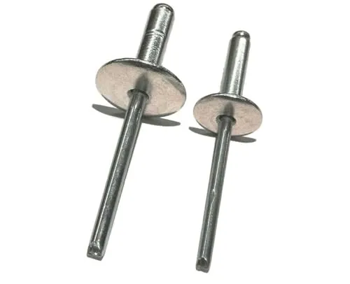 Großkopf Blindnieten Alu/Stahl Ø 3,2 4,0 4,8-100er Pack - alle Länge K9,5/K12/K14/K16 (4,8x14 Kopf 14)