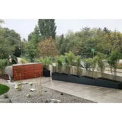 Pflanzkübel Palatino Lotte Metall 120 x 40 x 50 cm anthrazit - Garten-Zubehör, stilvoller Pflanzkübel aus robustem Metall in elegantem Anthrazit, ideal für moderne Gärten und Terrassen.