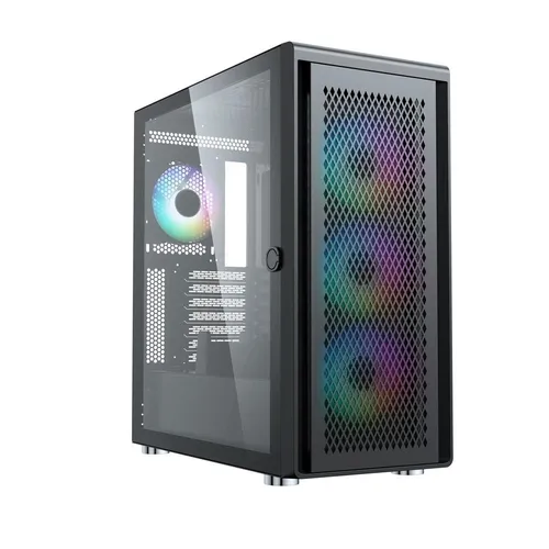 Silentware Air 100 Midi Tower PC-Gehäuse mit A-RGB Lüftern - PC-Gehäuse im Midi Tower Format mit 4x 120mm A-RGB Lüftern für optimierte Kühlung und modernes Design. Ideal für Gamer und PC-Enthusiasten.