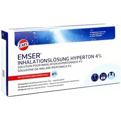 Emser Inhalationslösung Hyperton 4% - Arzneimittel zur Unterstützung der Atemwege, fördert die Schleimlösung und erleichtert das Abhusten bei Atemwegserkrankungen.