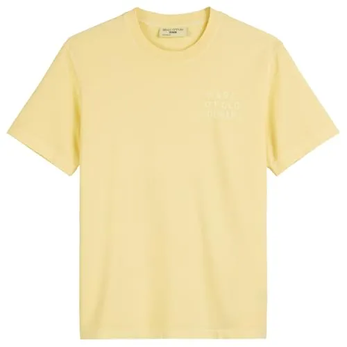 Marc O'Polo Denim Herren T-Shirt aus Bio-Baumwolle, Gelb (Pale Yellow) - T-Shirts für Herren aus 100 % Bio-Baumwolle, weich und nachhaltig; ideal für lässige und elegante Outfits mit relaxed fit für optimale Bewegungsfreiheit.