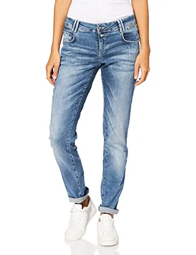 Cartoon Damen Boyfriend-Hose mit Nieten Blau, 34 von Cartoon