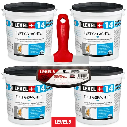 Fertigspachtel Finish 100kg Spachtel-Masse - Mörtel, Putz, Zement & Gips - Hochwertige Spachtelmasse für perfekte Oberflächen, ideal für Innenwände mit schneller Trocknung und einfacher Verarbeitung.