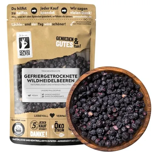 Bremer Gewürzhandel gefriergetrocknete Heidelbeeren, ohne Zuckerzusatz, Wildheidelbeeren, Porridge Topping, 50g