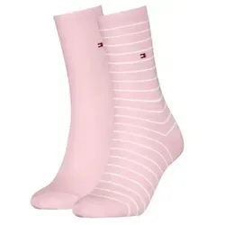 Tommy Hilfiger 2P Classic Small Stripe Socks Hellrosa Gr 35/38 Damen