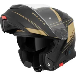 Bogotto Motorradhelm H271 Taog Bluetooth Klapphelm - Motorradhelm mit Bluetooth-Funktion, Sonnenvisier und Pinlock-Vorbereitung für klare Sicht. Ideal für sicheres Fahren und Kommunikation unterwegs. ECE 22.06 zertifiziert.