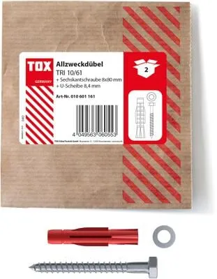 Tox Tri 10/61 Allzweckdübel mit Senkkopfschraube (010601161)