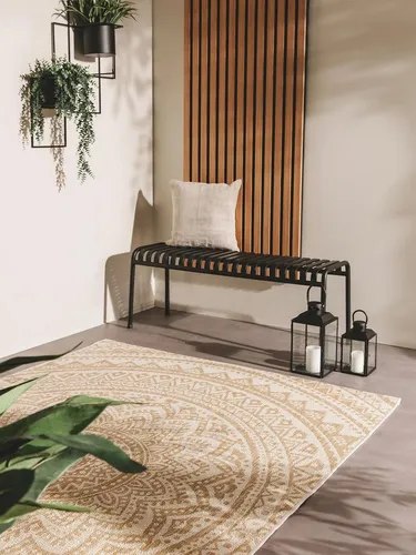 benuta Outdoorteppich Cleo, rechteckig, 5 mm Höhe in beige von benuta