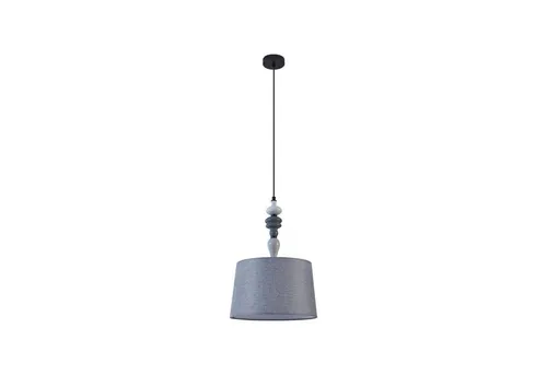 Lindby Hängeleuchte Haldorin, 1 x 15 W LED - Elegante Hängeleuchte mit textilbezogenem Schirm, ideal für stimmungsvolle Beleuchtung in Wohnräumen. Flexibel durch E27-Leuchtmittel.