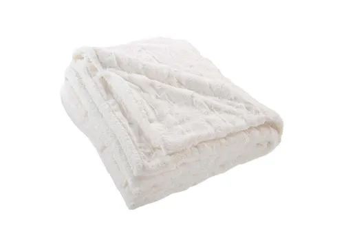 Wohndecke Douceur d'intérieur beige - Moderne Kuscheldecke in beige, aus 100% Polyester, mit großzügigen Maßen von 220 x 180 cm – ideal für gemütliche Abende.