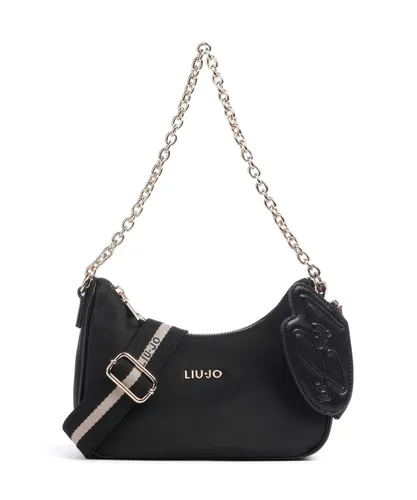 Liu Jo Achala Schultertasche S 23 cm schwarz TAS056679 - Elegante Schultertasche aus robustem Polyester, ideal für modebewusste Damen. Praktischer Reißverschluss und innovatives Innenfach sorgen für Sicherheit und zusätzlichen Stauraum. Vielseitig tragbar mit abnehmbarem Riemen.