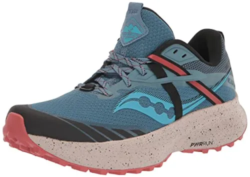 Saucony Ride 15 TR Trailschuh Damen - Robuster Geländeschuh für Abenteuer - Laufschuhe für Damen mit PWRRUN-Dämpfung für hohen Komfort und Grip auf unebenem Terrain. Ideal für Outdoor-Einheiten und vielseitige Lauffans.