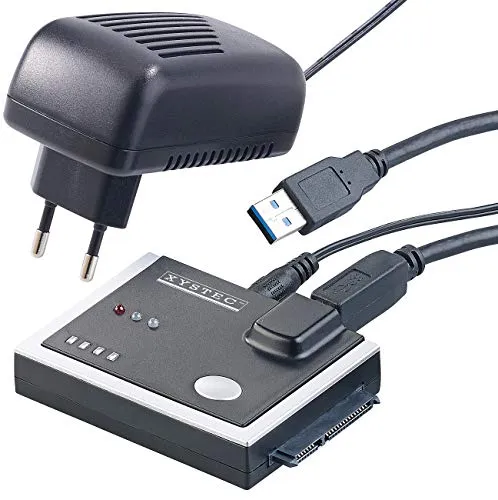 Xystec Festplatten Kopieren: USB-3.0-Festplatten-Adapter mit Klon-Funktion, für HDD & SSD mit SATA (Festplatten auslesen, Speicherplatten auslesen, Festplattengehäuse)