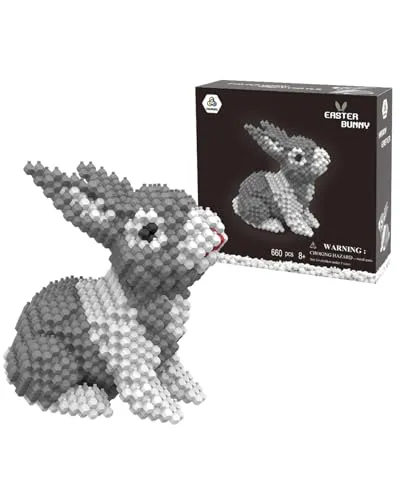 LONESTAR Großer Hase 3D Klemmbausteine Set – 660 Teile für kreative Projekte