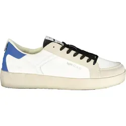 Moderner Herren-Sportschuh in Weiß mit blauen Akzenten - Stylischer Herren-Sportschuh mit blauen Akzenten, der Komfort und Flexibilität bietet. Ideal für aktive Tage und sportliche Aktivitäten. Perfekt für Männer, die Wert auf Design und Funktionalität legen.