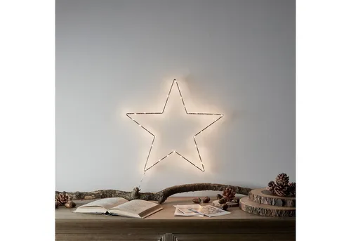 Lights4fun LED Stern 34cm Osby LED Stern rosegold, LED fest integriert