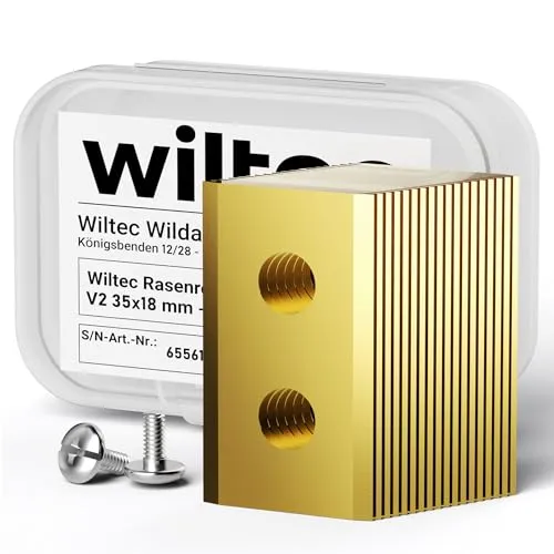 Wiltec Rasenroboter Messer Set Titan V2 35 x 18 mm – 18 Stück - Klingen für Mähroboter, Rasenmäher Ersatzmesser kompatibel mit verschiedenen Modellen