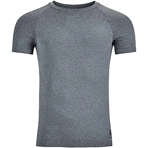 Odlo BL Top Crew Neck Shortsleeve Performance Light Eco Laufshirt Herren - Grau, Größe L - Trainingsbekleidung: Umweltfreundliches Laufshirt aus recyceltem Material für optimale Atmungsaktivität und Feuchtigkeitsregulation, ideal für angenehme Trainingseinheiten.