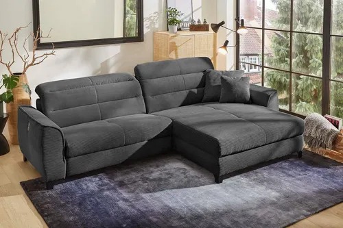 Jockenhöfer Gruppe Ecksofa Double One L-Form, B: 288 cm, 2x120 cm breite, elektr. Relaxfunktionen, Kopfteilverstellung, USB-Anschluss & Zierkissen