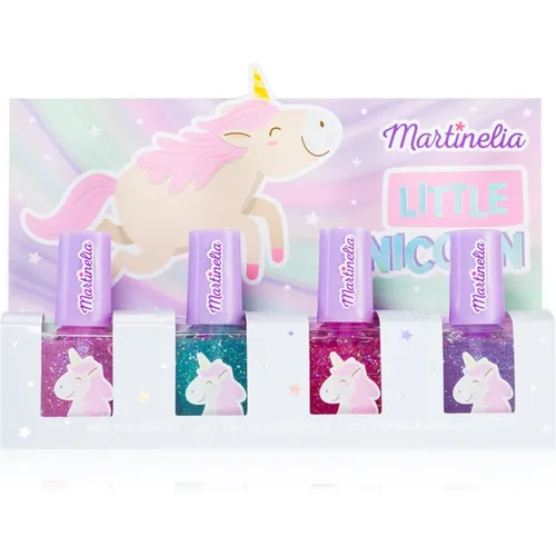 Martinelia Little Unicorn Nail Polish Set Set mit Nagellacken für Kinder Pink, Blue, Purple, Fuchsia