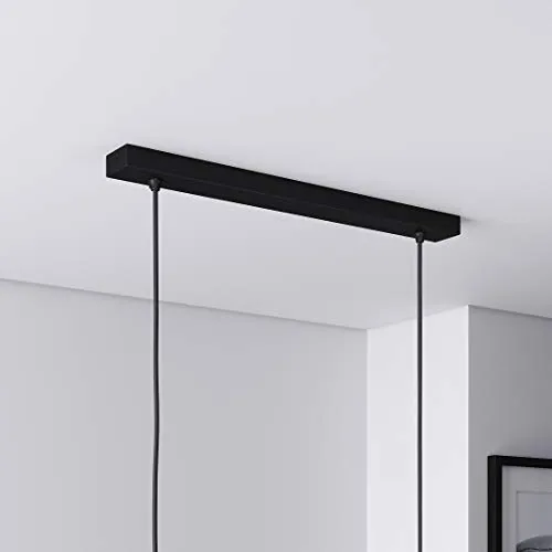 Lightstock Rechteckiger Baldachin für Lampe in schwarz von Lightstock